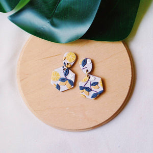 Fruity Lemons - Handmade Polymer Clay Earrings