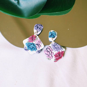 Peonies - Handmade Polymer Clay Earrings