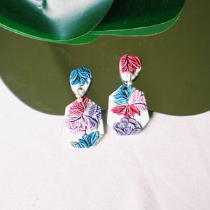 Peonies - Handmade Polymer Clay Earrings